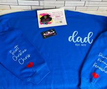 Load image into Gallery viewer, MAMA/DADDY/NANA & Etc Sweatshirt or Hoodie with kids names