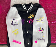 Load image into Gallery viewer, Children Custom Personalized Varsity Jacket