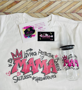 Mother's Day Tee & Libbey Glass Can