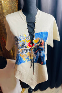Custom Lace-Up Graphic Tees
