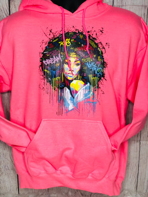 Afro Graffiti Goddess Hoodies