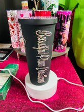 Load image into Gallery viewer, Blinged Acrylic 22oz Tumbler with Straw