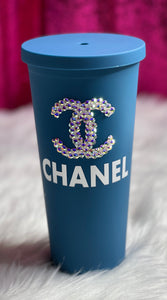 CC  Blinged Acrylic 22oz Tumbler with Straw