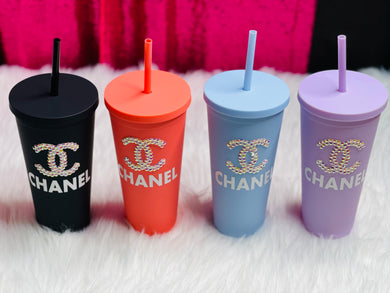 CC  Blinged Acrylic 22oz Tumbler with Straw