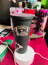 Load image into Gallery viewer, Blinged Acrylic 22oz Tumbler with Straw