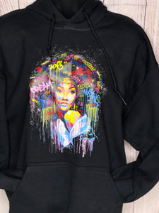 Afro Graffiti Goddess Hoodies